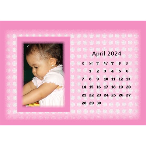 Pink Princess 2024 Desktop Calendar By Deborah Apr 2024