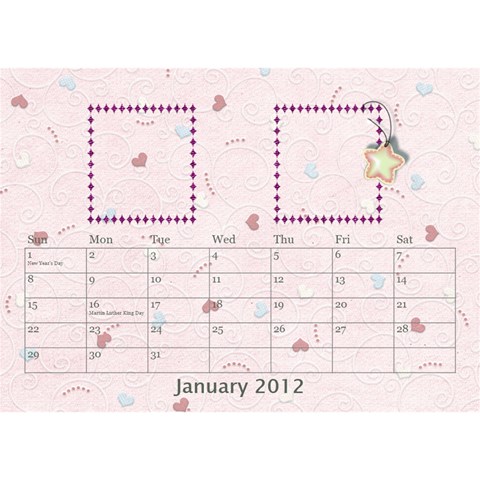 Our Family Desktop Calendar By Daniela Jan 2012
