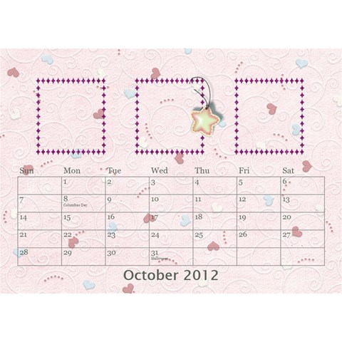 Our Family Desktop Calendar By Daniela Oct 2012