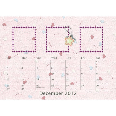 Our Family Desktop Calendar By Daniela Dec 2012