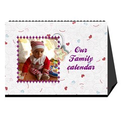 Our Family desktop calendar white - Desktop Calendar 8.5  x 6 