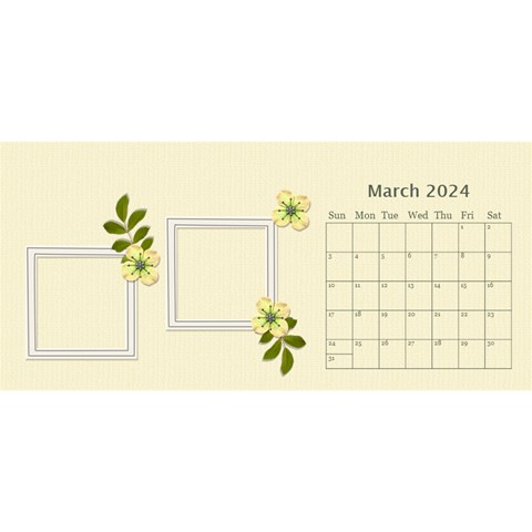 Desktop Calendar 11  X 5  : Flowers Bloom By Jennyl Mar 2024