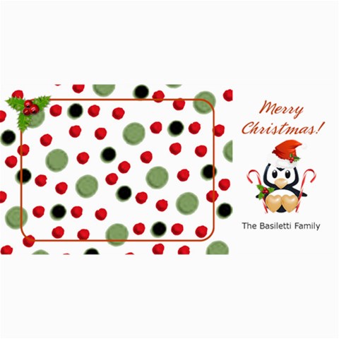Christmas Penguin Photo Card By Laurrie 8 x4  Photo Card - 5