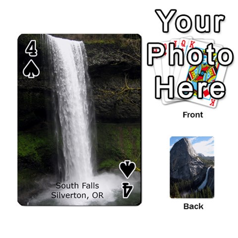 Waterfall Playing Cards By Sjinks Gmail Com Front - Spade4