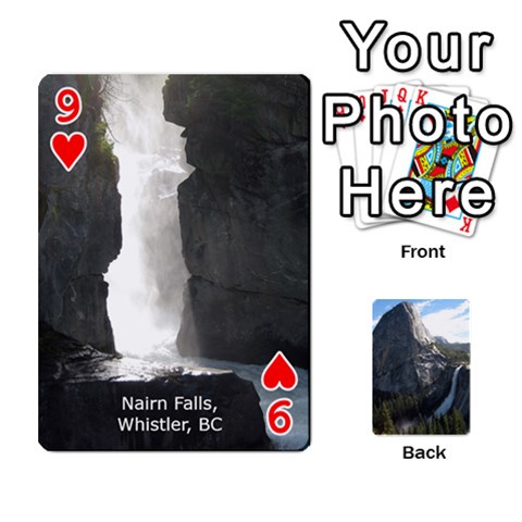 Waterfall Playing Cards By Sjinks Gmail Com Front - Heart9