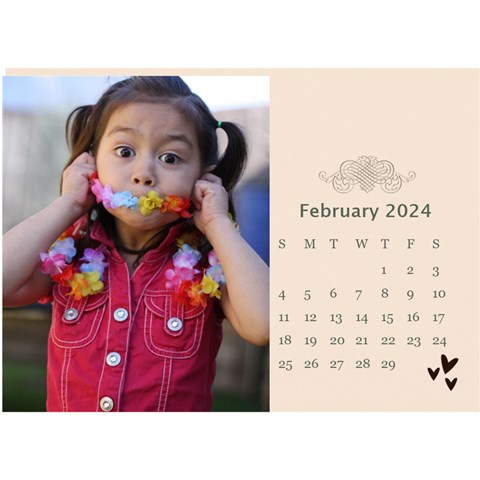 Desktop Calendar 8 5  X 6 : Memories To Cherish By Jennyl Feb 2024