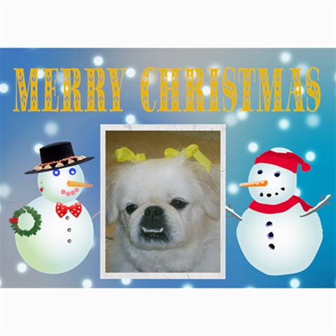 Winter Snowman Christmas Card By Kim Blair 7 x5  Photo Card - 1