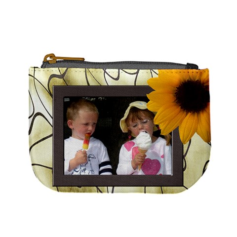 Sunflower Delight Mini Coin Purse By Deborah Front