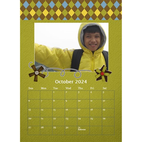 Desktop Calendar 6  X 8 5  : For The Boys By Jennyl Oct 2024