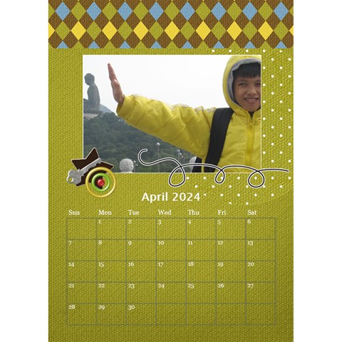 Desktop Calendar 6  X 8 5  : For The Boys By Jennyl Apr 2024