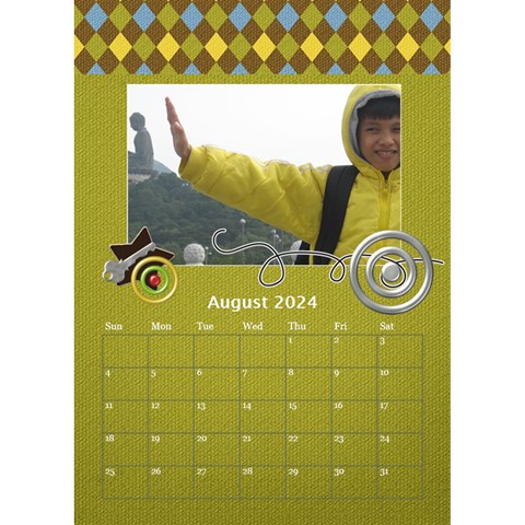 Desktop Calendar 6  X 8 5  : For The Boys By Jennyl Aug 2024