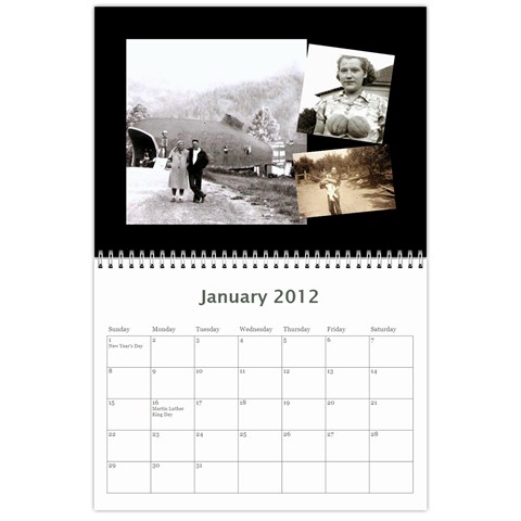 All Dates Calendar By Necia Jan 2012