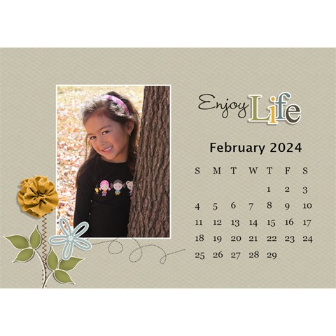 Desktop Calendar 8 5  X 6 : Simple Joys By Jennyl Feb 2024