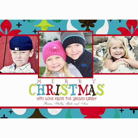Colorful Christmas Card By Lana Laflen 7 x5  Photo Card - 9