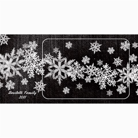 8x4 Photo Greeting Card Black Snowflakes By Laurrie 8 x4  Photo Card - 6