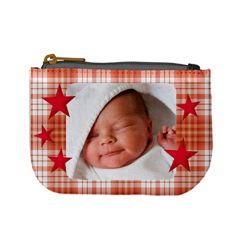 Mini Coin Purse Red Stars By Laurrie Front
