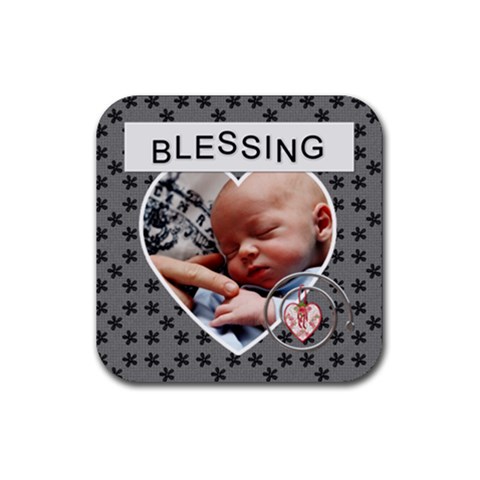 Blessing Square Coaster By Lil Front