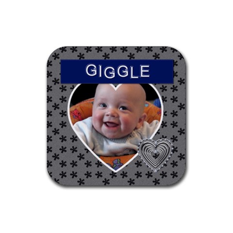 Giggle Square Coaster By Lil Front