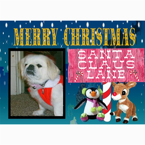 Santa Claus Lane Christmas Card By Kim Blair 7 x5  Photo Card - 2