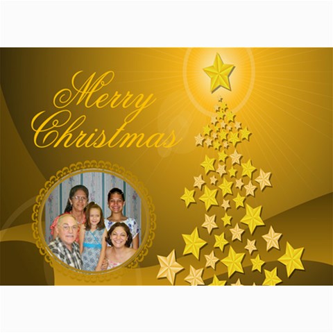Gold Christmas Tree Card 1 By Kim Blair 7 x5  Photo Card - 4