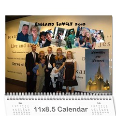 Calendar2012 - Wall Calendar 11  x 8.5  (12-Months)