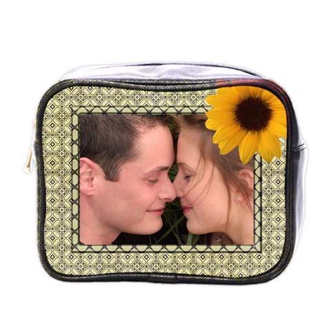 Sunflower Mini Toiletries Bag By Deborah Front