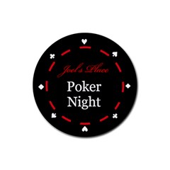 Poker Night Coaster - Rubber Coaster (Round)