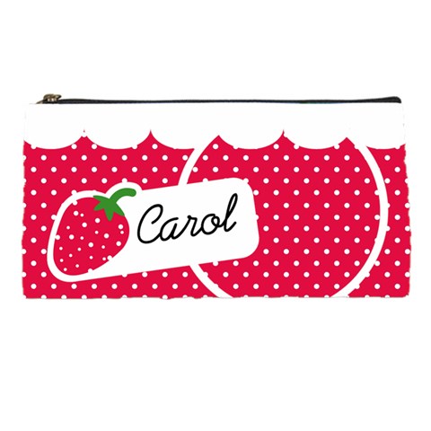 Stawberries Pencil Case 01 By Carol Front