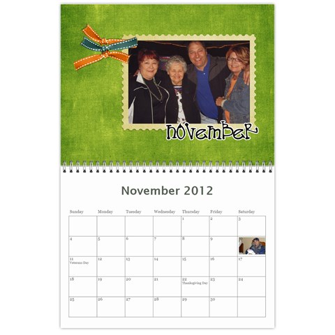 Nannys Calender By Sandra Oldham Nov 2012