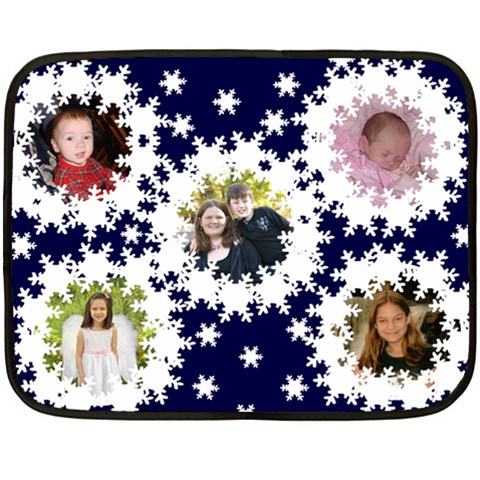 Snowflake Mini Blanket 1 By Kim Blair 35 x27  Blanket