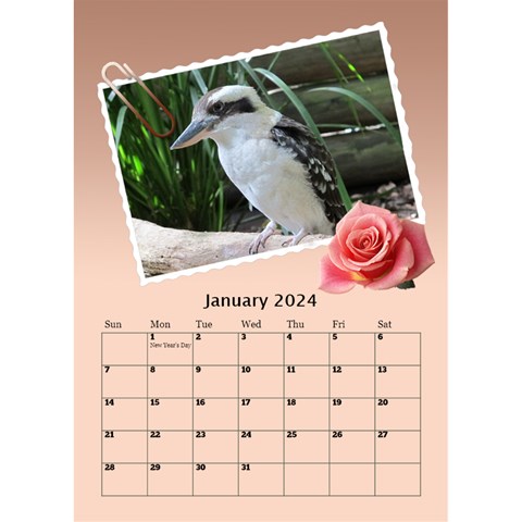 My Postcard Desktop Calendar By Deborah Jan 2024