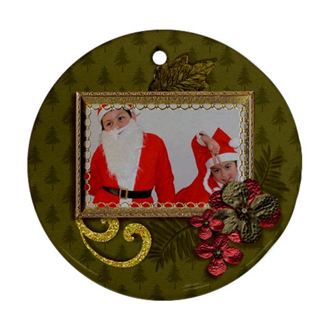 Round Ornament (two Sides): Christmas2 By Jennyl Back