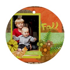 fall flower - Round Ornament (Two Sides)