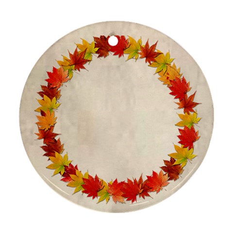 Autumn Glory Round Double Sided Ornament By Catvinnat Back