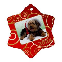 Red and Gold 2023 Snowflake - Ornament (Snowflake)