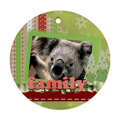 family - Round Ornament (Two Sides)