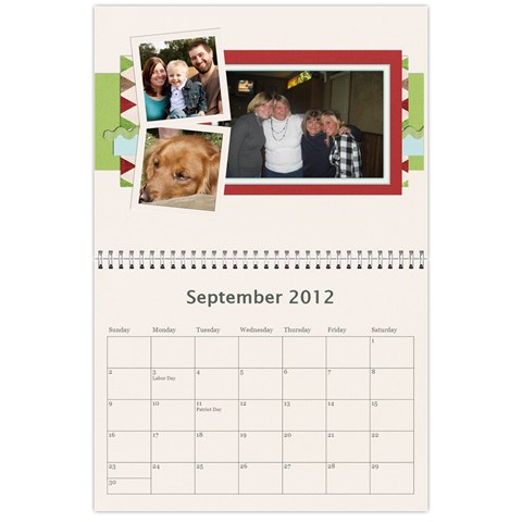 Gift Calendar 2012 By Kristi Sep 2012
