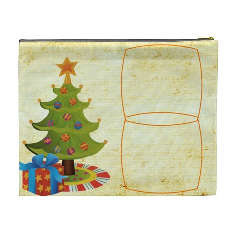 Jolly Santa Extra Large Cosmetic Bag By Catvinnat Back