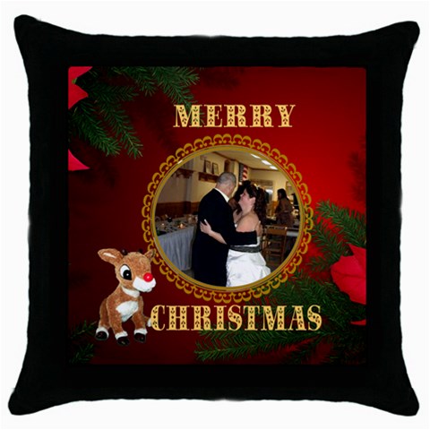 Rudolph Christmas Pillow By Kim Blair Front