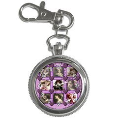 Purple Heart Keychain Watch - Key Chain Watch