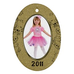 Gold Oval 2011 Ornament - Ornament (Oval)