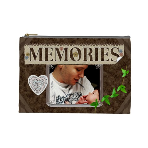 Memories Large Cosmetic Bag By Lil Front