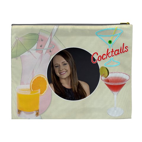 Happy Hour Xl Cosmetic Bag By Lil Back