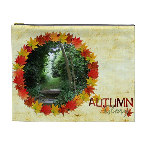 Autumn Glory Extra Large Cosmetic Bag By Catvinnat Front