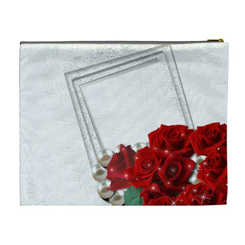 Framed With Roses (xl) Cosmetic Bag By Deborah Back