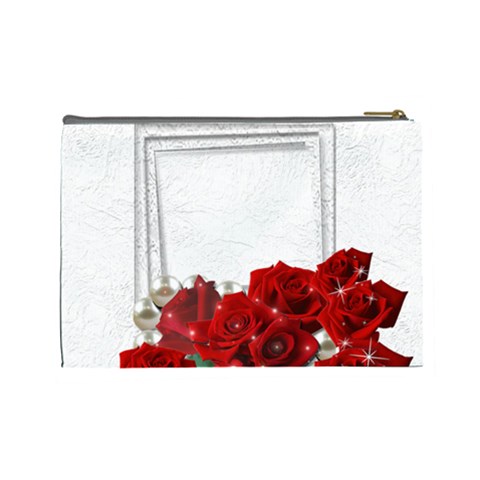 Framed With Roses (large) Cosmetic Bag By Deborah Back