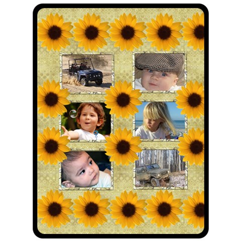 Sunflower (xl) Fleece Blanket By Deborah 80 x60  Blanket Front