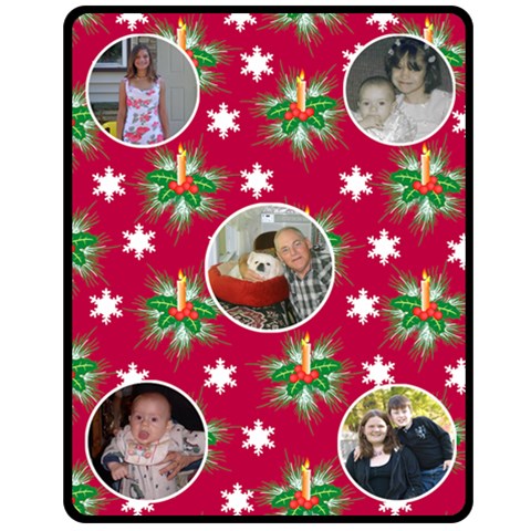 Christmas Candle Medium Blanket By Kim Blair 60 x50  Blanket Front
