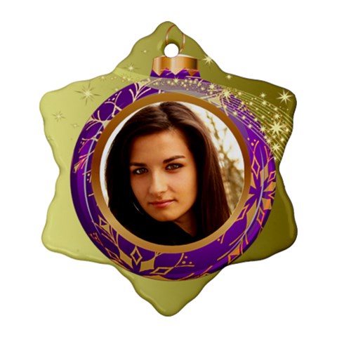 Purple Bauble Ornament (2 Sided) By Deborah Front