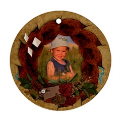 Fall leaves, autumn-ornament (round)